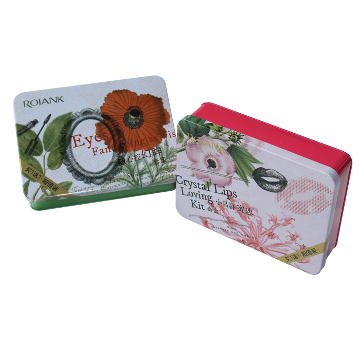 cosmetics gift tin box