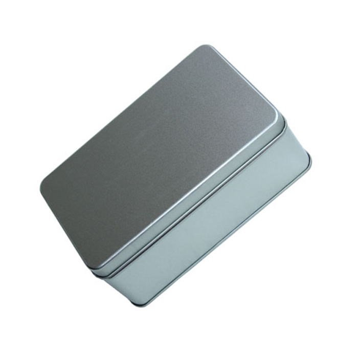 blank printed silver tin