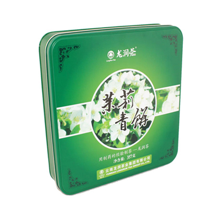 square jasmine tea tins