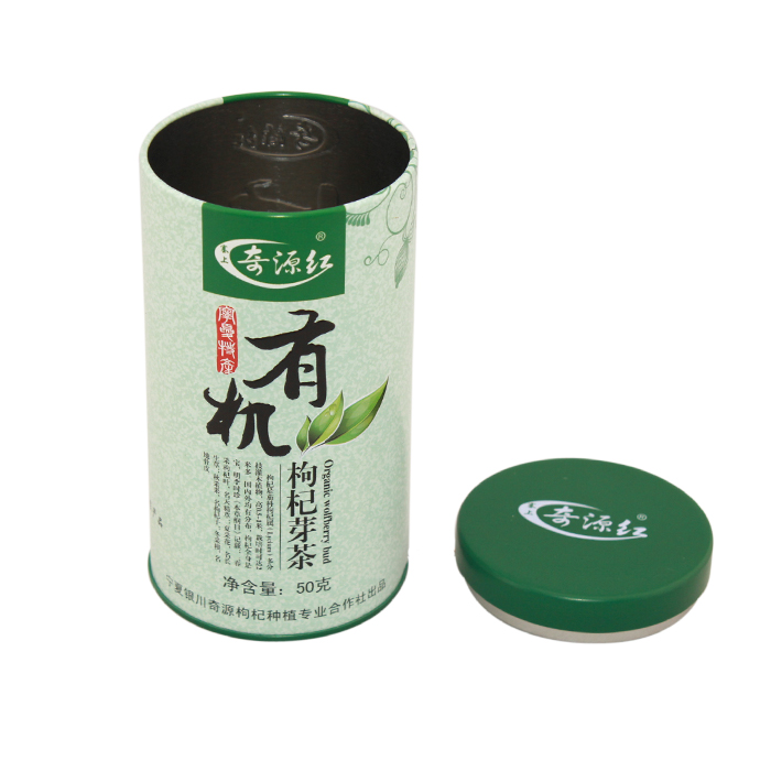 tea round can cylinder tin