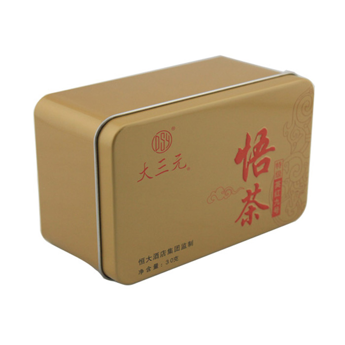 tea tin rectangular cans