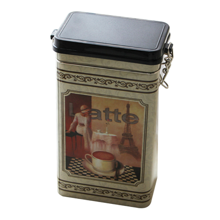 rectangular coffee tin can