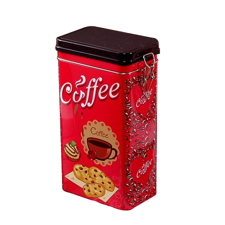 rectangular coffee tin can